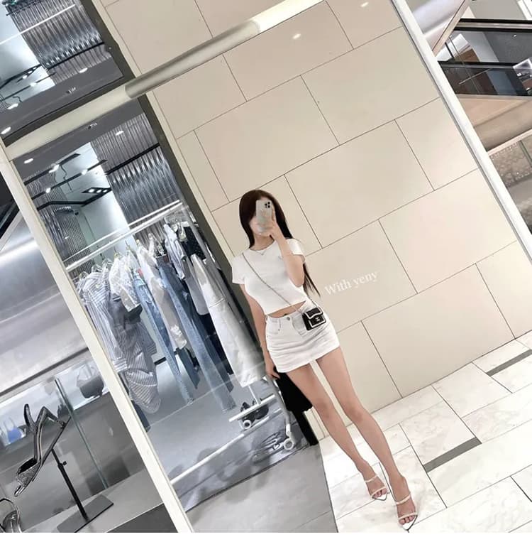 boolibyoo 펭 넓적 다리 와일드 원에서 미국인 뜨거운 소녀 탄력성 한 마디 카우보이 짧은 스커트 치마 여자 안티 라이트 치마 상세 이미지 17