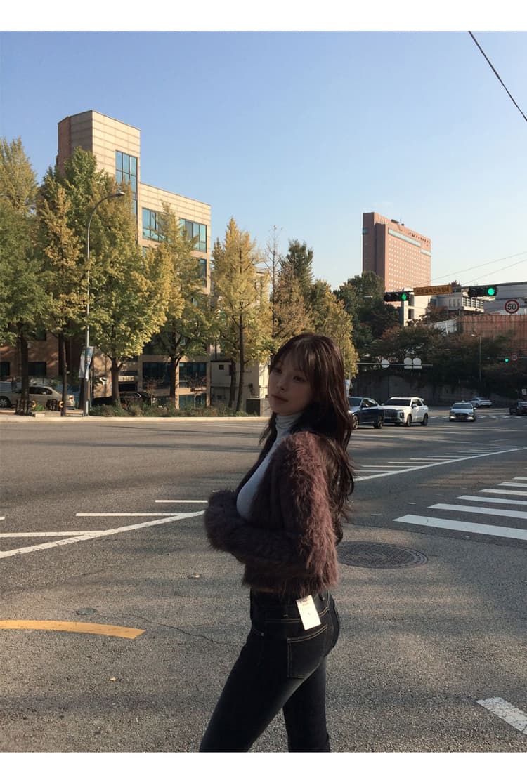 chill 챠오어 스타일 이탈 만화 다리 펭 넓적 다리 청바지 몸매 가꾸기 로우 웨이스트 높음 폭탄 데님 부츠컷 바지 타이트 긴 바지 상세 이미지 16