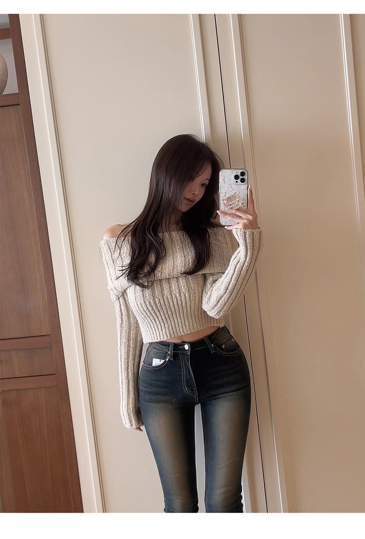chill 챠오어 만화 다리 하이웨이스트 펭 넓적 다리 레트로 블루 바지 아이들 봄 새로운 작은 발 부츠 팬츠 몸매 가꾸기 타이트 팬츠 상세 이미지 22