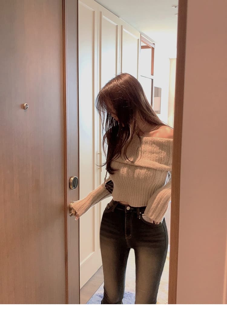 chill 챠오어 만화 다리 하이웨이스트 펭 넓적 다리 레트로 블루 바지 아이들 봄 새로운 작은 발 부츠 팬츠 몸매 가꾸기 타이트 팬츠 상세 이미지 24