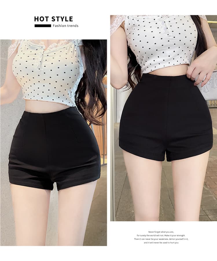 실사 펭 넓적 다리 chill 챠오어 느긋한 다용도 질감 센스 쇼트 스타일 캐주얼 바지 허리 수축 슬림해 보이는 반바지 여성 상세 이미지 19