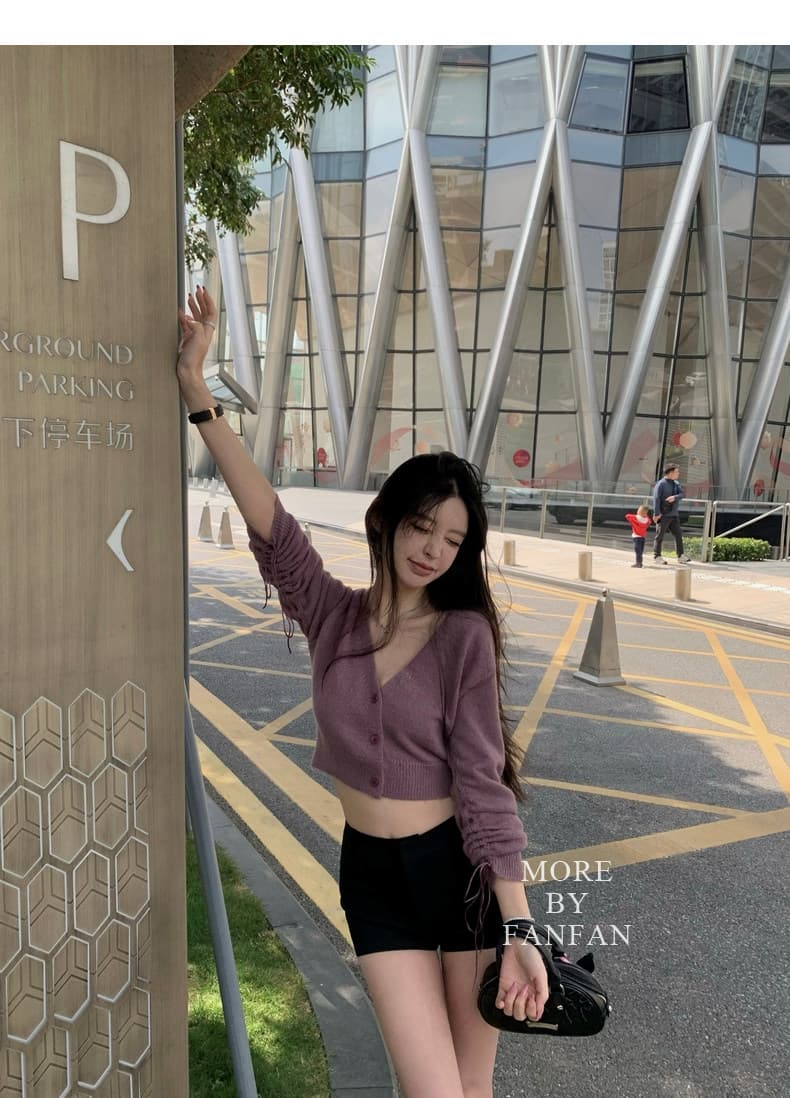 펭 넓적 다리 안녕하세요. 팬 팬 앞이 짧고 뒤가 길다 디자인 진짜 착용 부서 슬림해 보이는 반바지 여성 봄 가을 블랙 둘 색상 캐주얼 바지 상세 이미지 20