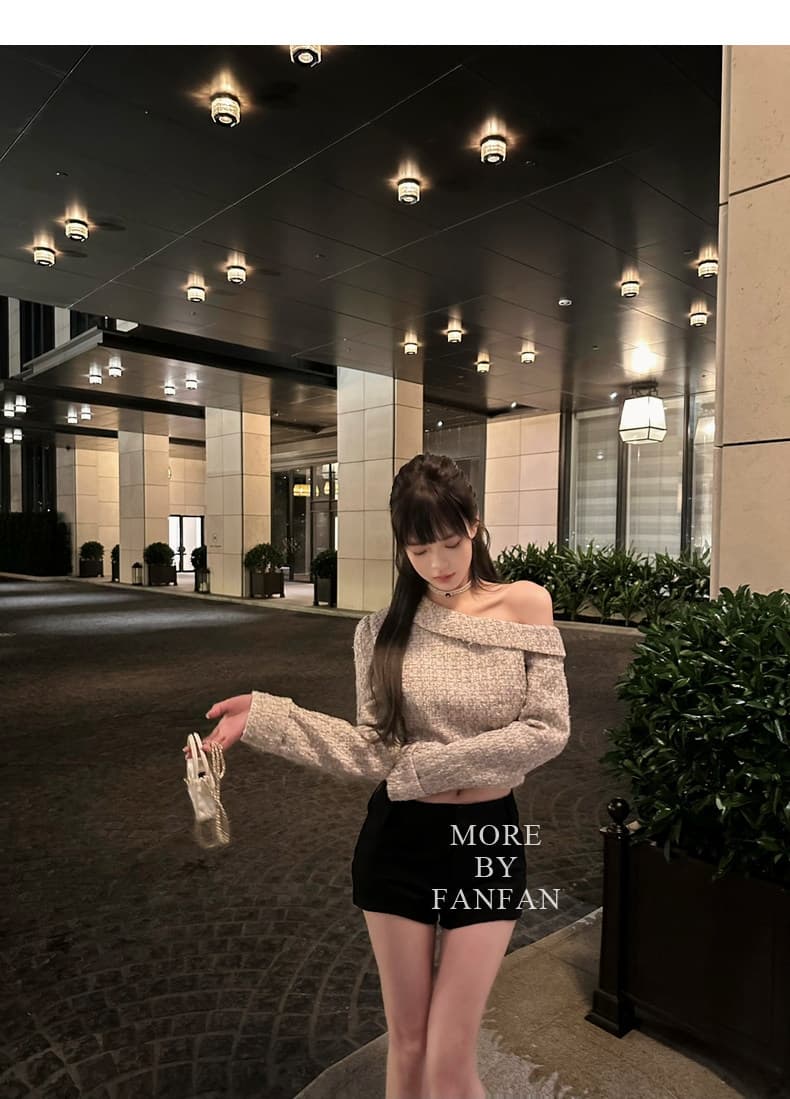 펭 넓적 다리 안녕하세요. 팬 팬 앞이 짧고 뒤가 길다 디자인 진짜 착용 부서 슬림해 보이는 반바지 여성 봄 가을 블랙 둘 색상 캐주얼 바지 상세 이미지 32