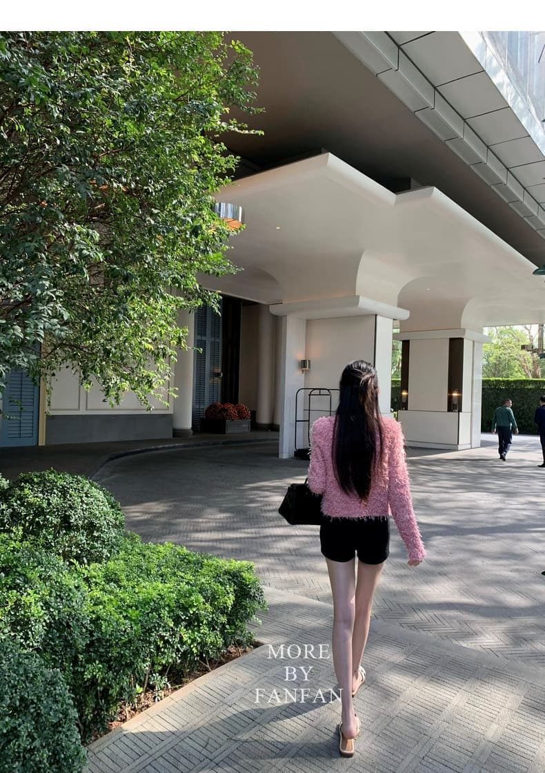 펭 넓적 다리 안녕하세요. 팬 팬 앞이 짧고 뒤가 길다 디자인 진짜 착용 부서 슬림해 보이는 반바지 여성 봄 가을 블랙 둘 색상 캐주얼 바지 상세 이미지 34