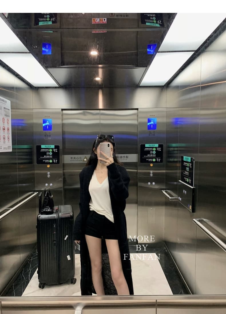 펭 넓적 다리 안녕하세요. 팬 팬 앞이 짧고 뒤가 길다 디자인 진짜 착용 부서 슬림해 보이는 반바지 여성 봄 가을 블랙 둘 색상 캐주얼 바지 상세 이미지 39