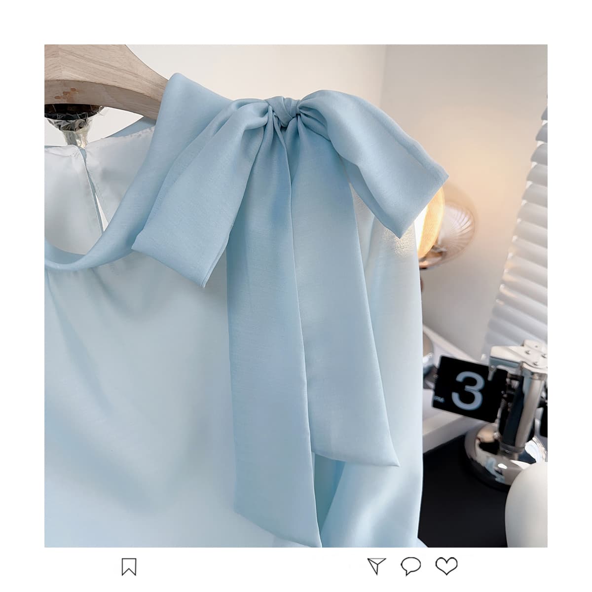 실사 부드러운 출퇴근 나비 매듭 거품 소매 루즈핏 여성 셔츠 이른 봄 새로운 아름다운 작은 대중 다용도 맨위 상세 이미지 19