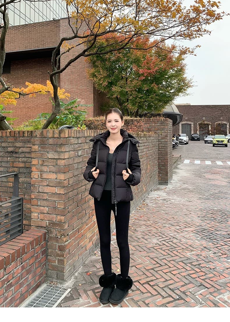 2026 새로운 슈퍼 잘 생긴 얇고 가벼운 갈비 살 몸매 가꾸기 아래 면화 의류 여성 후드 쇼트 스타일 보온 커플 겨울 여성 코트 상세 이미지 16
