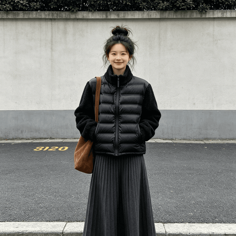 2026 새로운 슈퍼 잘 생긴 갈비 살 양털 아래 면화 의류 여성 스탠드 칼라 쇼트 스타일 보온 커플 겨울 여성 코트 이미지 2