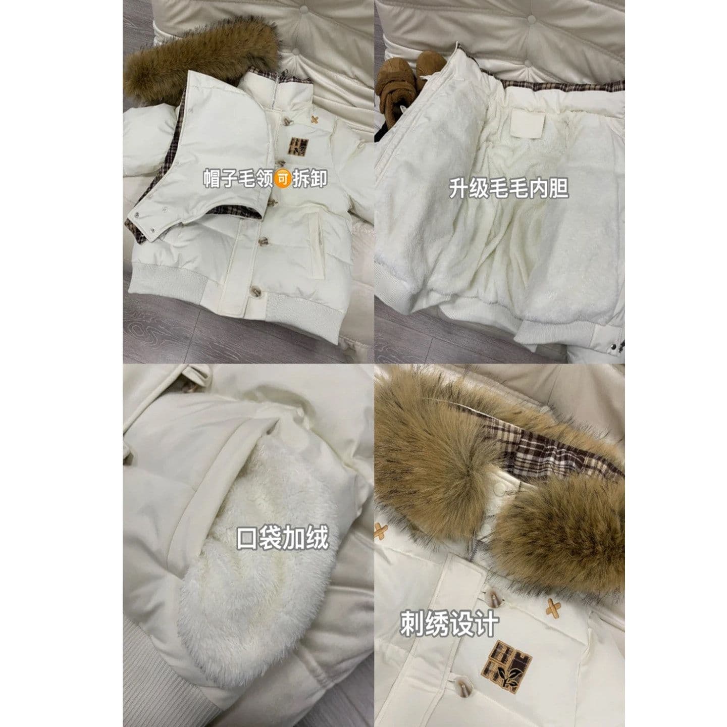 아메리칸 레트로 스타일 2026 겨울 새로운 아래 면화 의류 여성 짧은 한 부서 학원 스타일 슬림해 보이는 면 옷 재킷 상세 이미지 4