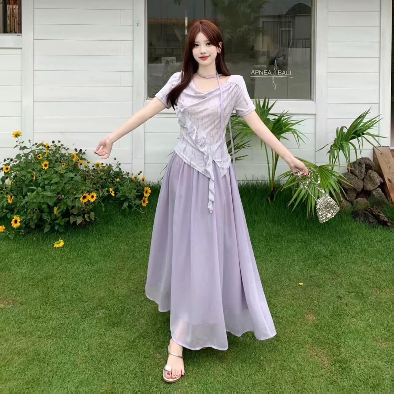 달콤함 흔들다 칼라 반팔 고급 디자인 센스 여름 빅 사이즈 mm 디스플레이 농땡이 부리다 세트 이미지 5