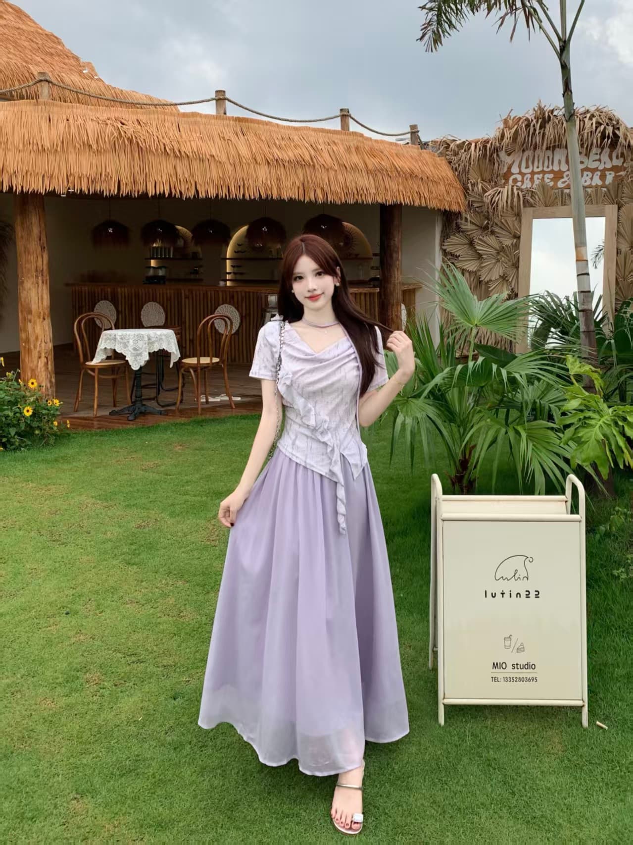 달콤함 흔들다 칼라 반팔 고급 디자인 센스 여름 빅 사이즈 mm 디스플레이 농땡이 부리다 세트 상세 이미지 17