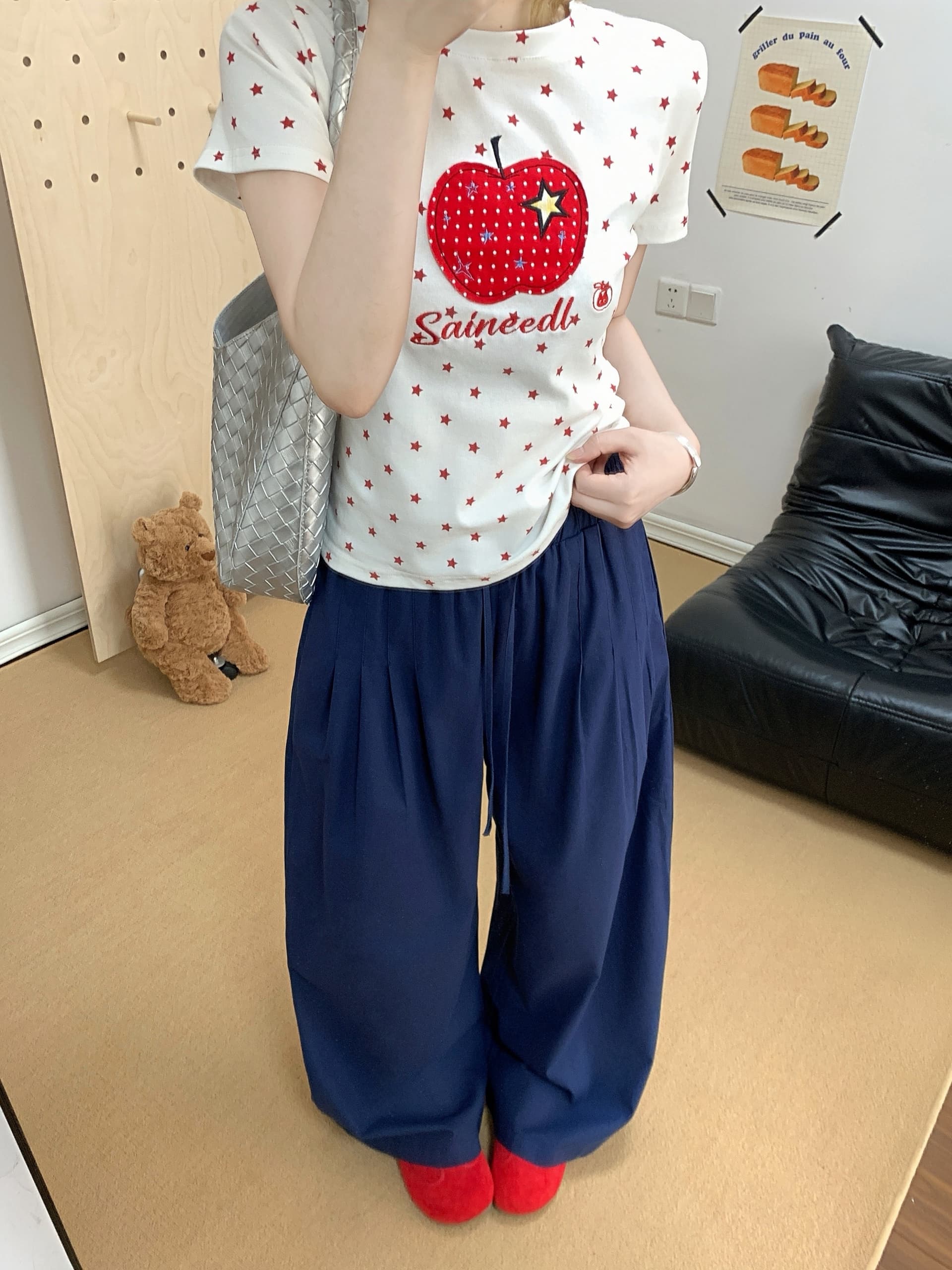 실사 여름 에어로빅 호흡 센스 익스트림 제인 면 린넨 전체 밴딩 핀치 Pleat 라미 바지 와이드 레그 팬츠 바지 상세 이미지 14
