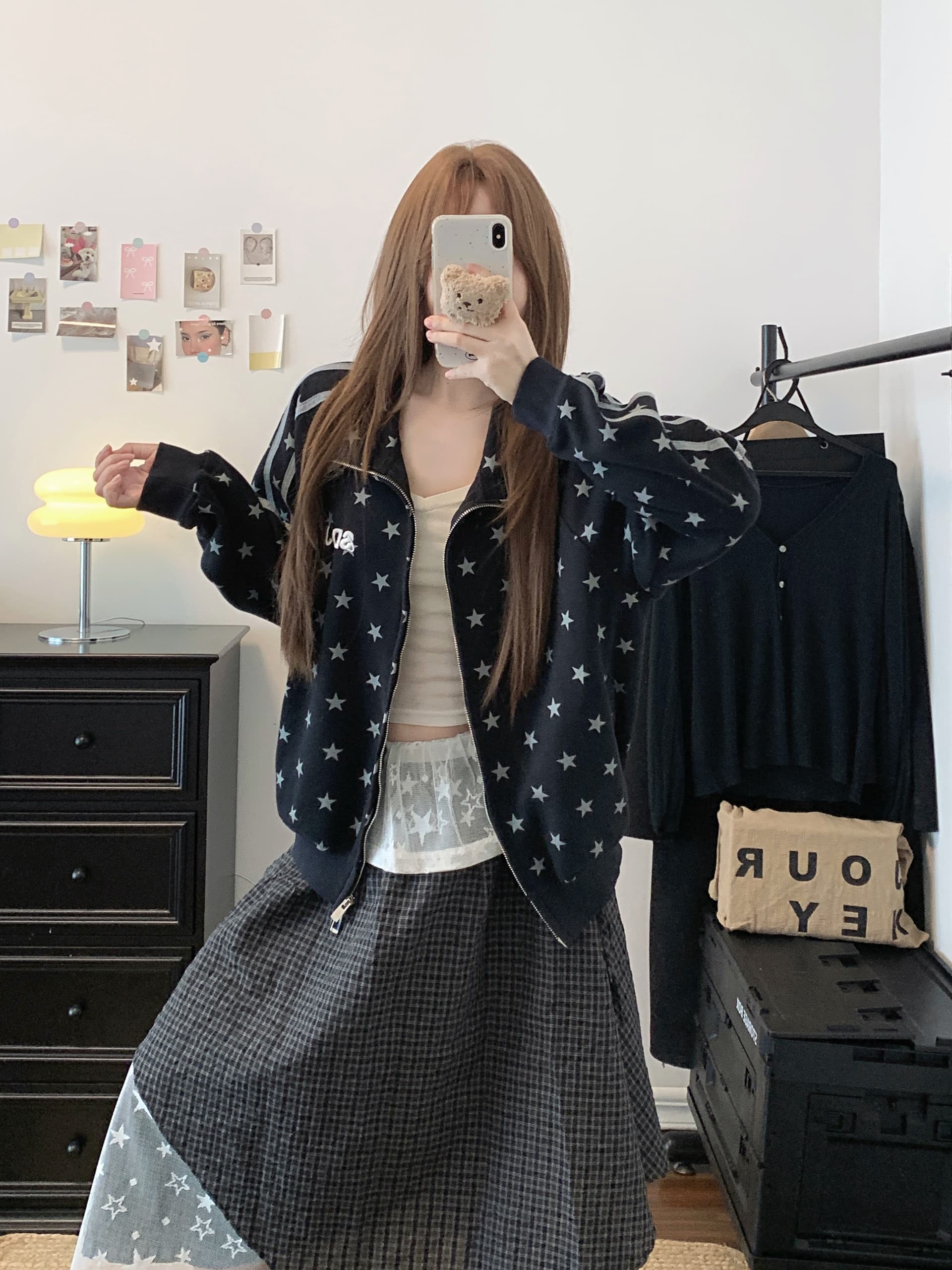 실사 아메리칸 트렌드 Gypsophila 스탠드 칼라 재킷 남녀 같은 단락 2026 가을 새로운 여성 코트 상세 이미지 6