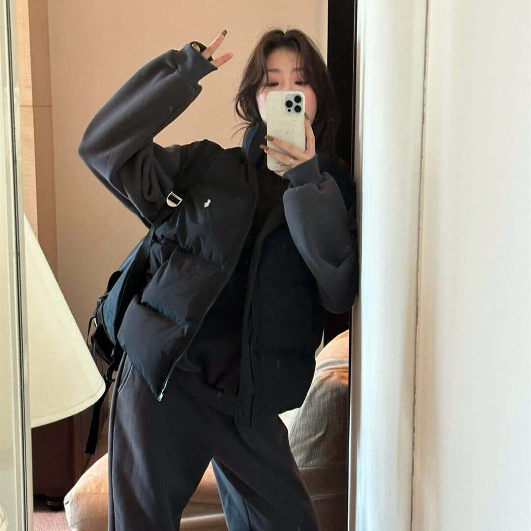 한 부서 다운 코튼 베스트 여자 스택 착용 어깨 외부 가져 가라. 가을 겨울 보온 두꺼운 패딩 재킷 조끼 조끼 자켓 상세 이미지 18