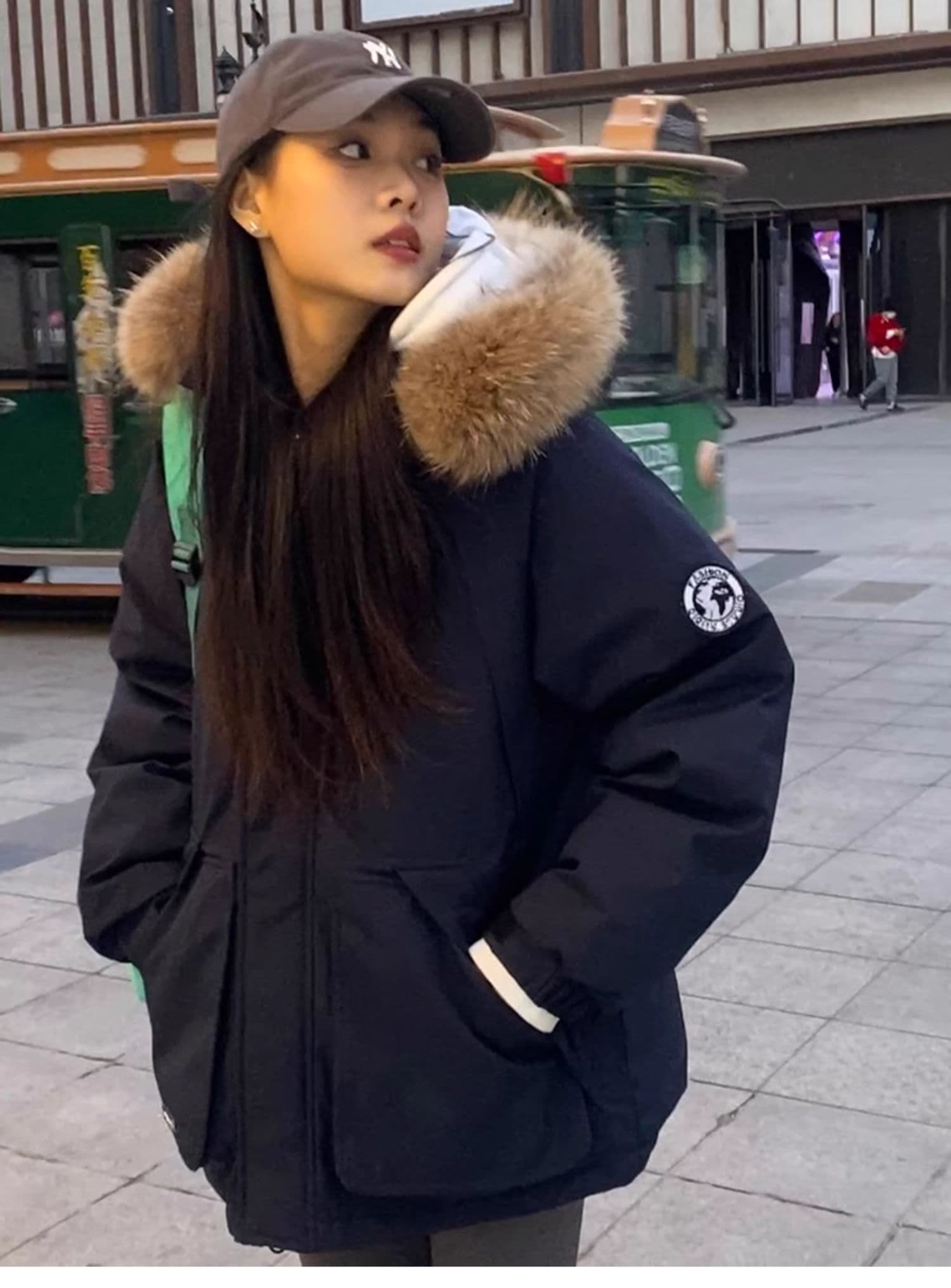 Parker 서비스 워크웨어 아래 면화 의류 여성 2026 새로운 고급 디자인 센스 작은 대중 oversize 재킷 상세 이미지 2