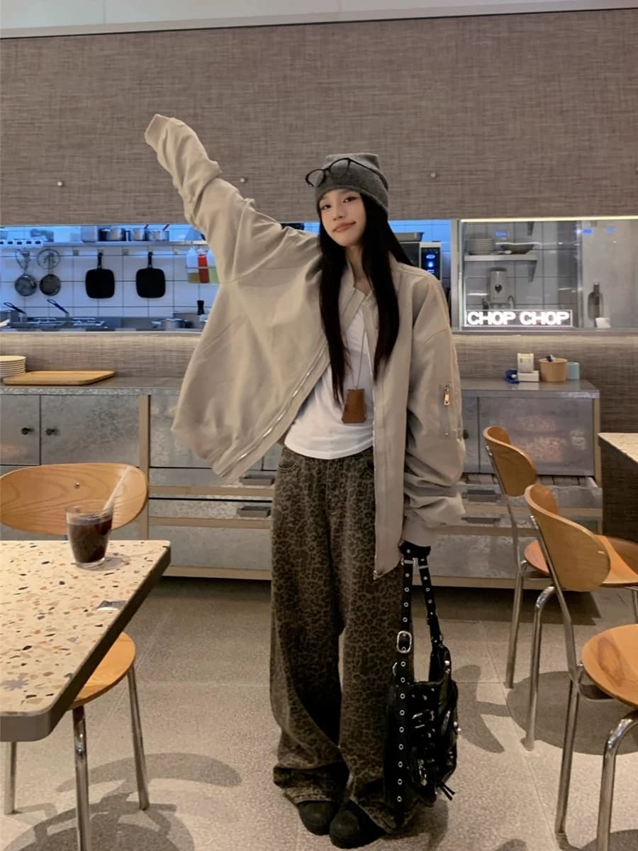 아메리칸 플라잉 재킷 면 의류 솜을 넣은 재킷 남자 여성 의류 이른 봄 얇은 스타일 커플 루즈핏 빅 사이즈 두꺼운 야구 유니폼 상세 이미지 1