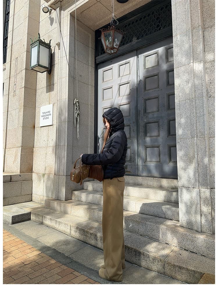 2026 한국 스타일 새로운 가벼운 무게 얇은 패션 쇼트 스타일 작은 키 아래 면화 의류 후드 다운 외투 여성 겨울 상세 이미지 39