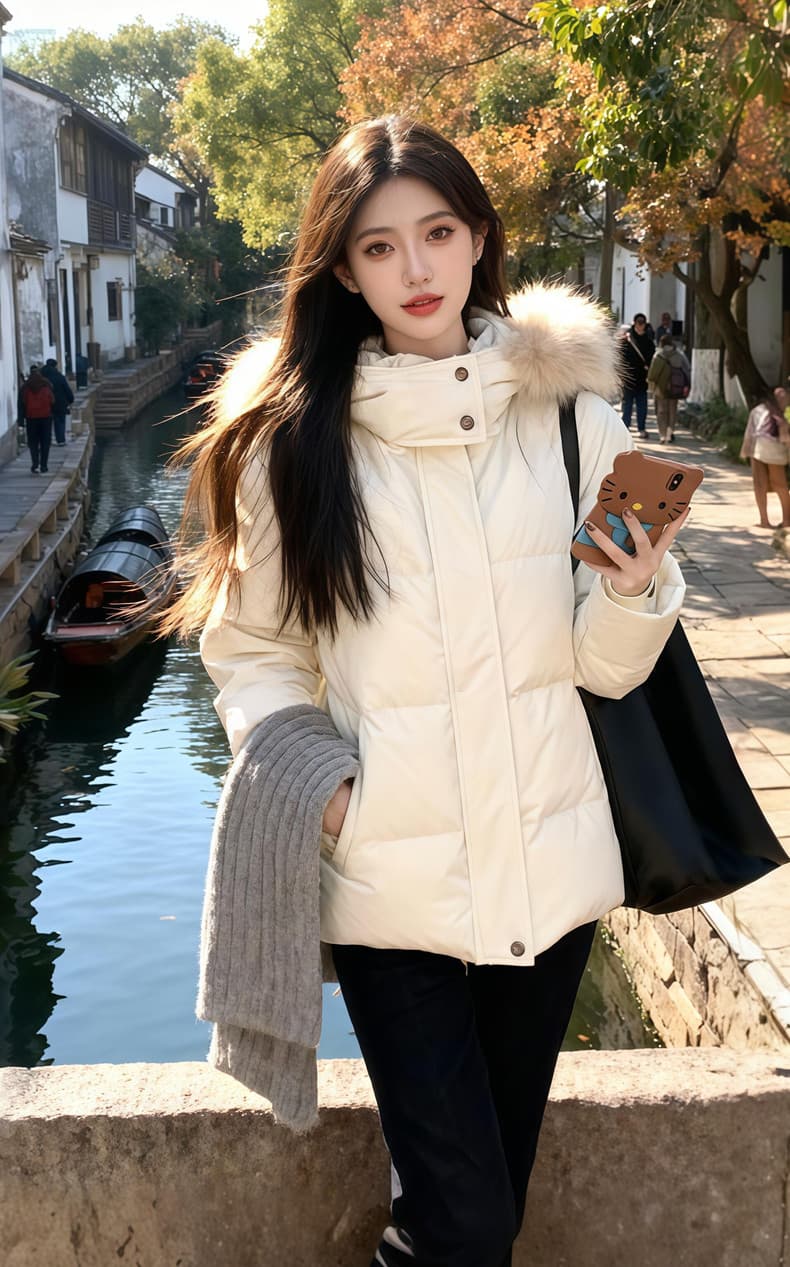 2026 년 새로운 허리 수축 아래 면화 의류 여성 짧은 큰 모피 칼라 작은 키 두꺼운 몸매 가꾸기 목화 진딧물 겨울 재킷 상세 이미지 19