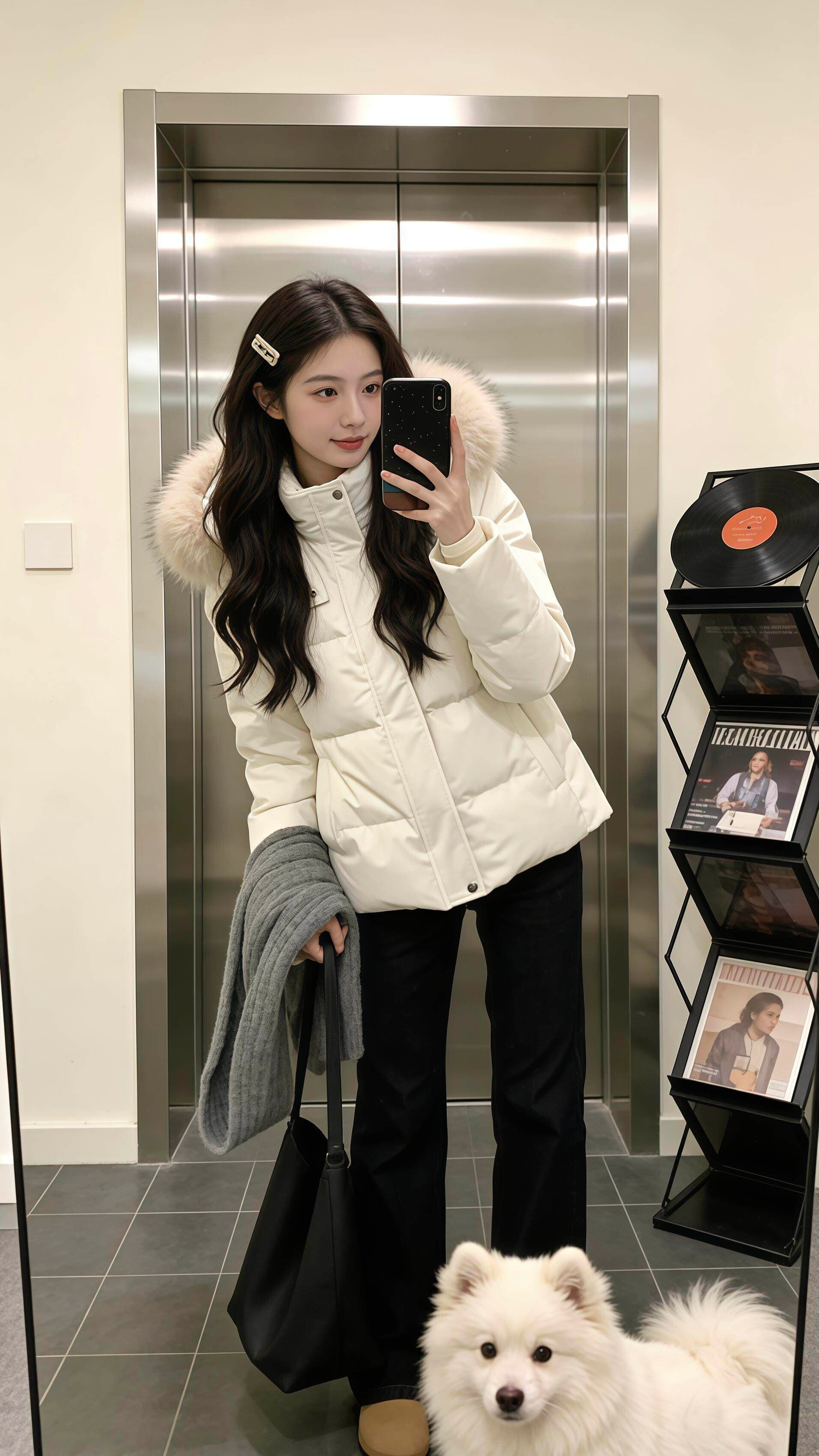2026 년 새로운 허리 수축 아래 면화 의류 여성 짧은 큰 모피 칼라 작은 키 두꺼운 몸매 가꾸기 목화 진딧물 겨울 재킷 상세 이미지 29