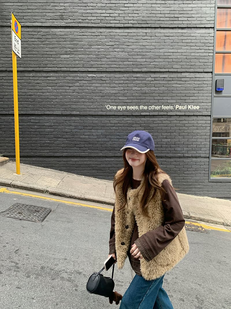 유럽 니켈 베스트 환경 보호 모피 피모 하나 다용도 민소매 조끼 가을 겨울 보온 모피 베스트 여성 코트 상세 이미지 11