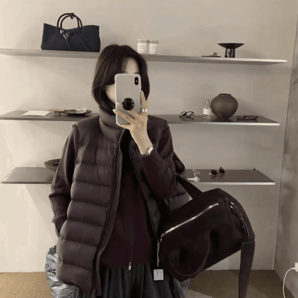 얇고 가벼운 갈비 살 다운 코튼 베스트 여성 짧은 가을과 겨울 얇고 가벼운 보온 익스트림 제인 도파민 스탠드 칼라 베스트 상세 이미지 15