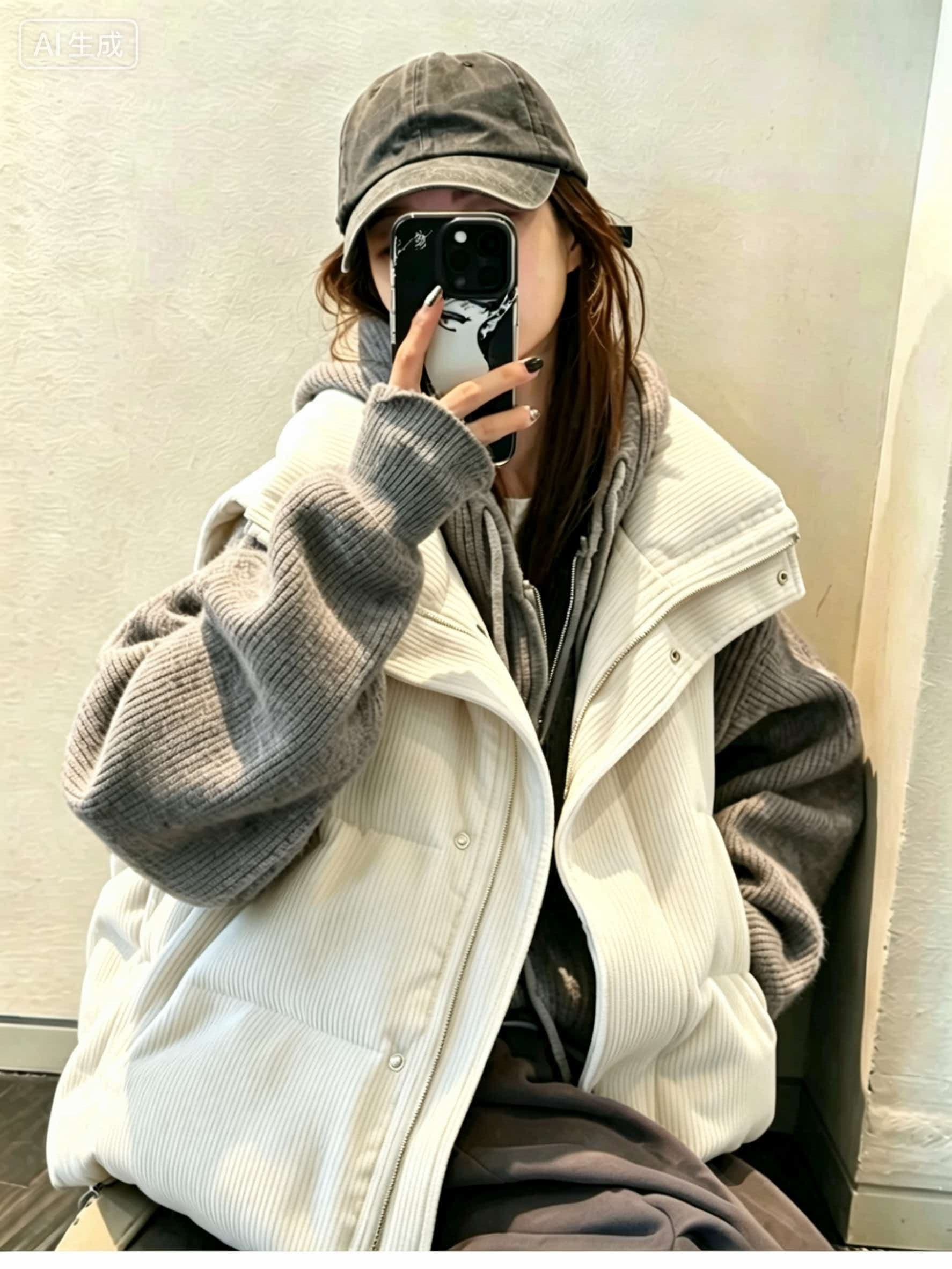 다운 코튼 조끼 여자 2026 새로운 가을 겨울철 스택 착용 루즈핏 조끼 외부 가져 가라. 어깨 작은 코튼 외투 상세 이미지 22