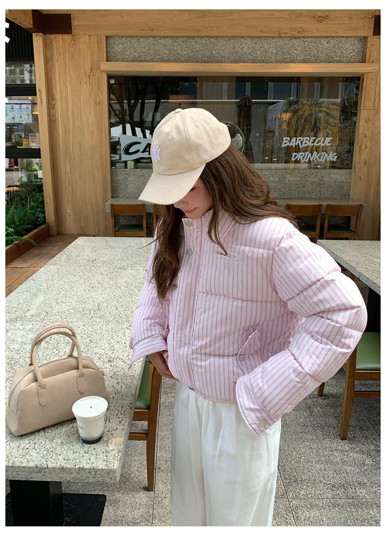 한국 스타일 루즈핏 캐주얼 아래 면화 의류 여성 겨울 아메리칸 레트로 면 옷 재킷 작은 대중 슬림해 보이는 다용도 패딩 재킷 상세 이미지 17