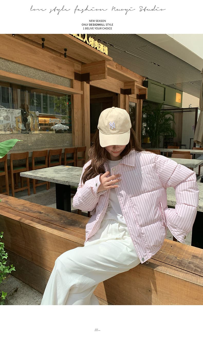 한국 스타일 루즈핏 캐주얼 아래 면화 의류 여성 겨울 아메리칸 레트로 면 옷 재킷 작은 대중 슬림해 보이는 다용도 패딩 재킷 상세 이미지 18
