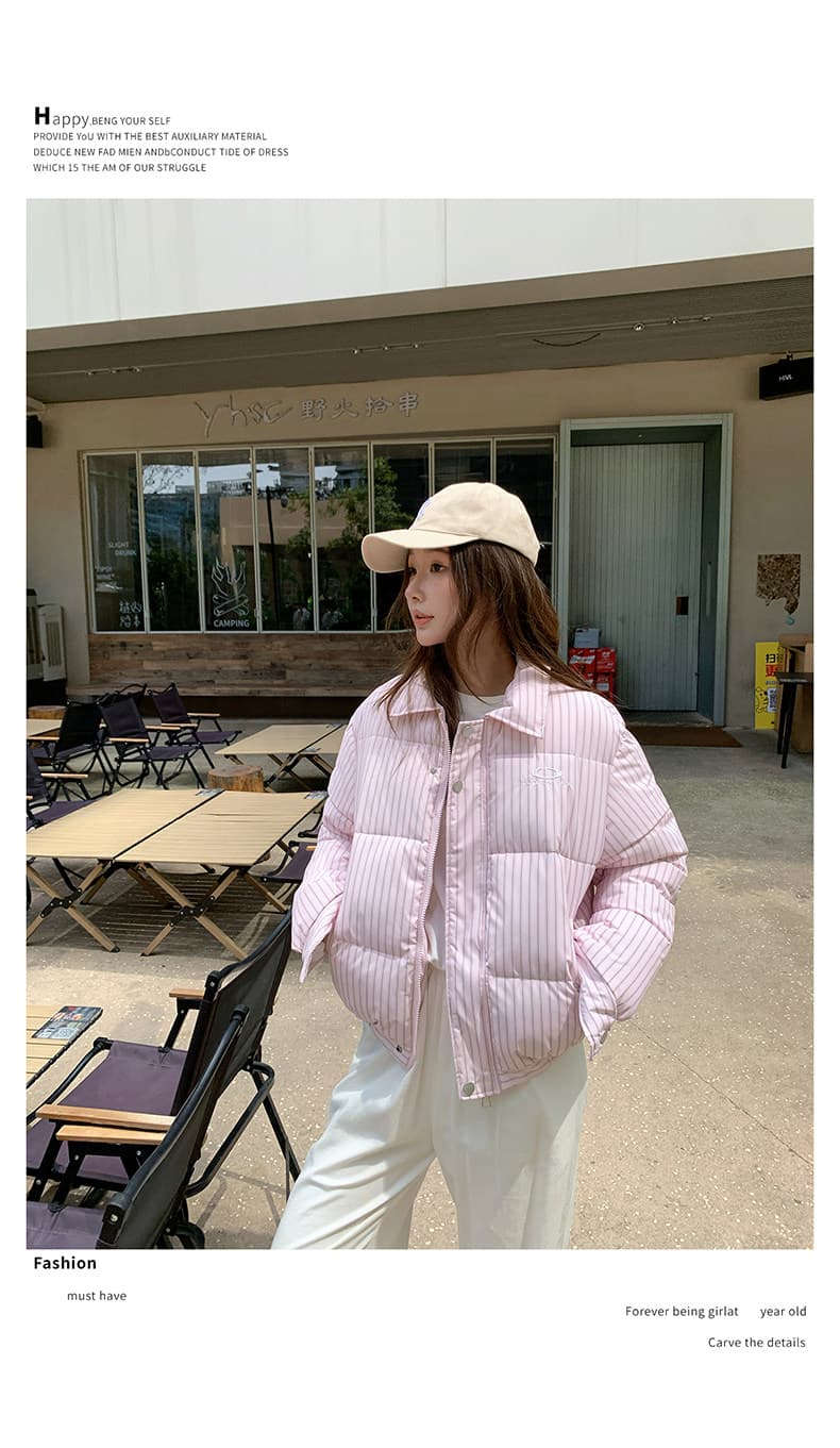한국 스타일 루즈핏 캐주얼 아래 면화 의류 여성 겨울 아메리칸 레트로 면 옷 재킷 작은 대중 슬림해 보이는 다용도 패딩 재킷 상세 이미지 21