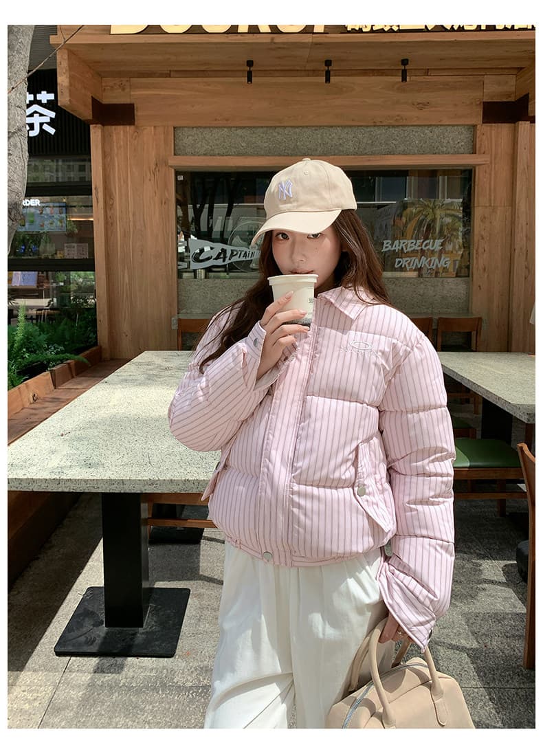 한국 스타일 루즈핏 캐주얼 아래 면화 의류 여성 겨울 아메리칸 레트로 면 옷 재킷 작은 대중 슬림해 보이는 다용도 패딩 재킷 상세 이미지 23