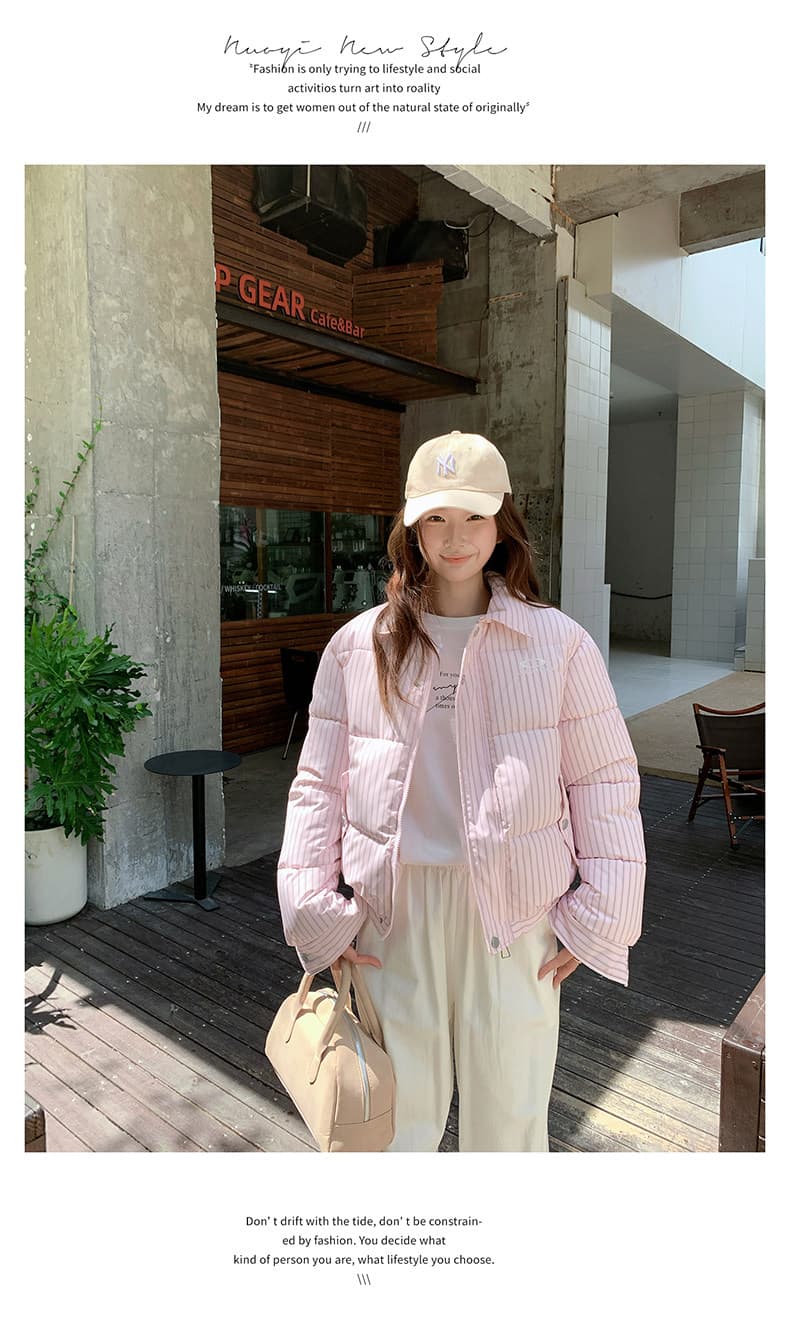 한국 스타일 루즈핏 캐주얼 아래 면화 의류 여성 겨울 아메리칸 레트로 면 옷 재킷 작은 대중 슬림해 보이는 다용도 패딩 재킷 상세 이미지 24
