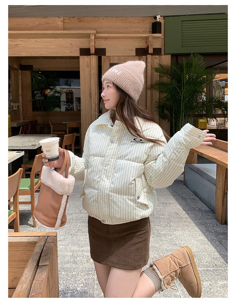 한국 스타일 루즈핏 캐주얼 아래 면화 의류 여성 겨울 아메리칸 레트로 면 옷 재킷 작은 대중 슬림해 보이는 다용도 패딩 재킷 상세 이미지 26
