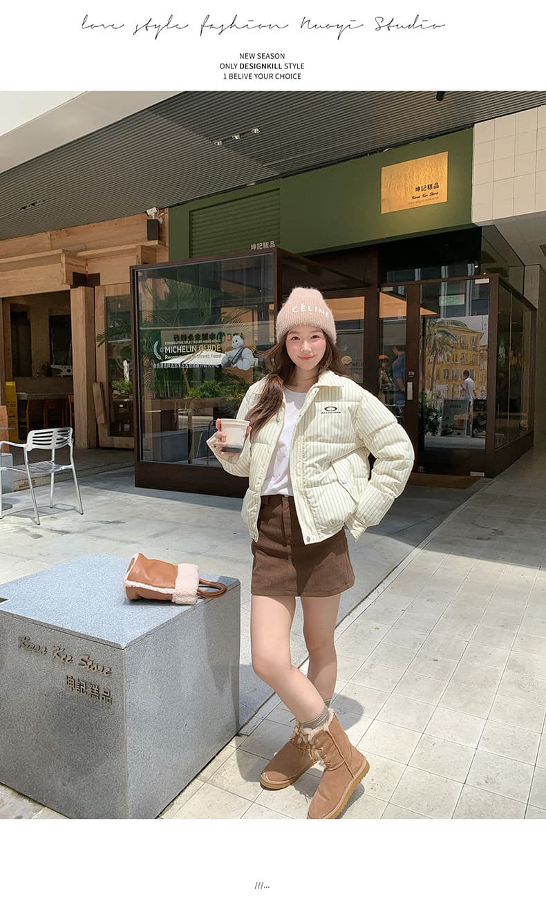 한국 스타일 루즈핏 캐주얼 아래 면화 의류 여성 겨울 아메리칸 레트로 면 옷 재킷 작은 대중 슬림해 보이는 다용도 패딩 재킷 상세 이미지 27