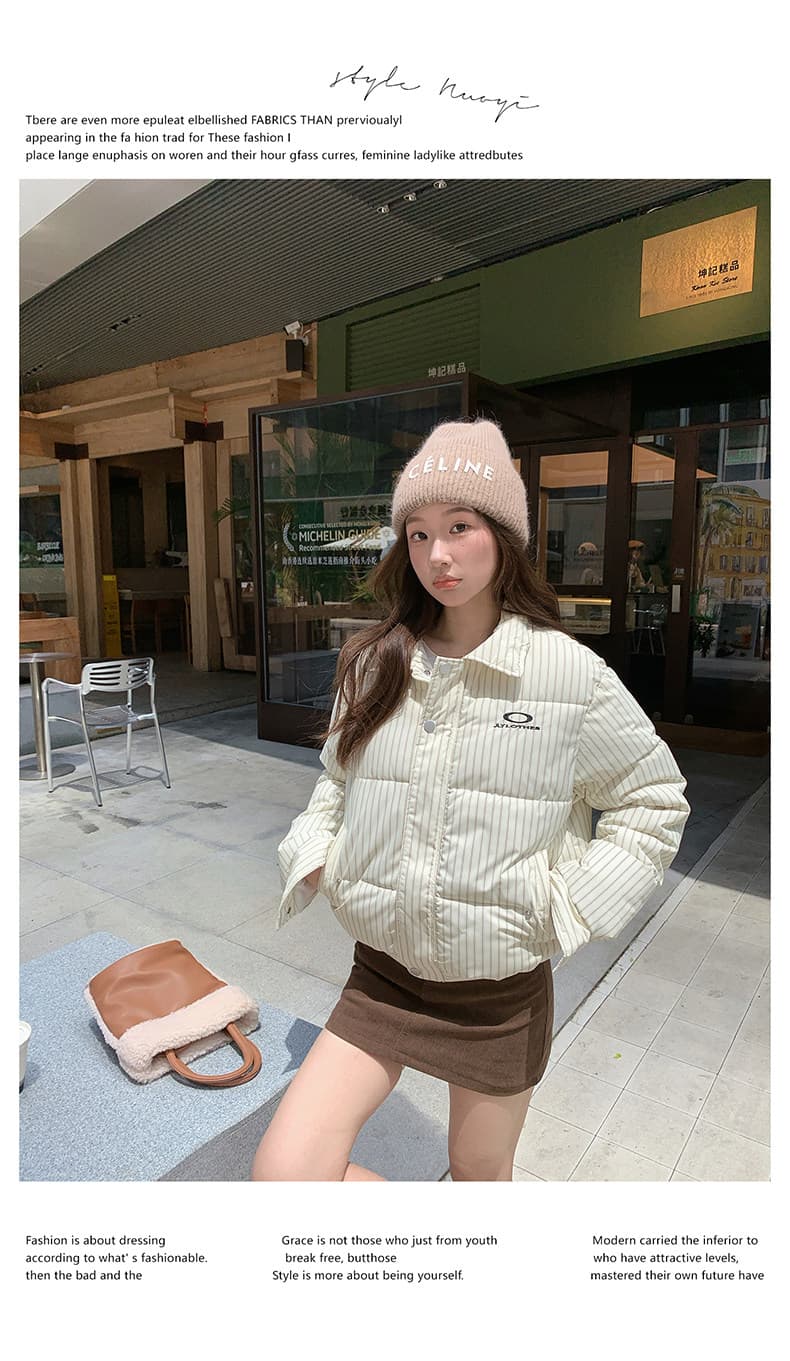한국 스타일 루즈핏 캐주얼 아래 면화 의류 여성 겨울 아메리칸 레트로 면 옷 재킷 작은 대중 슬림해 보이는 다용도 패딩 재킷 상세 이미지 30