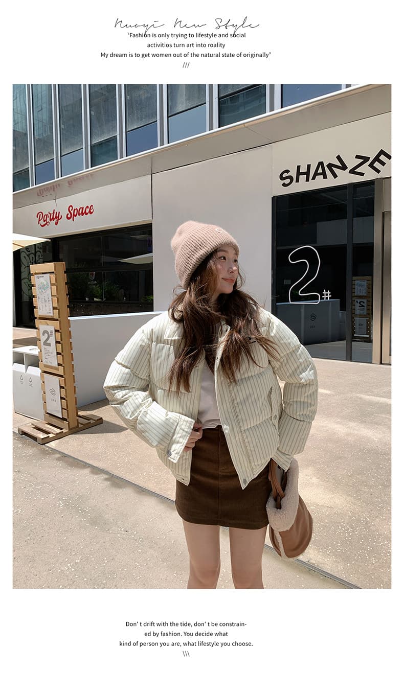 한국 스타일 루즈핏 캐주얼 아래 면화 의류 여성 겨울 아메리칸 레트로 면 옷 재킷 작은 대중 슬림해 보이는 다용도 패딩 재킷 상세 이미지 33