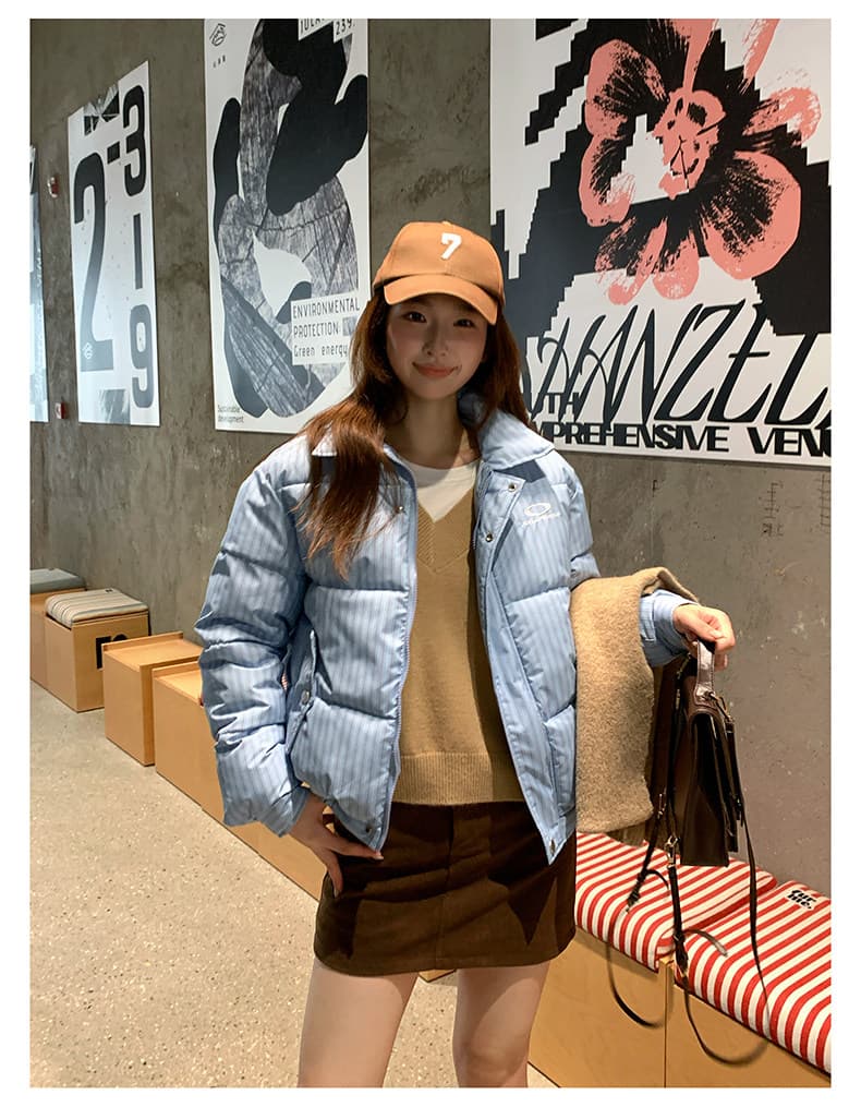 한국 스타일 루즈핏 캐주얼 아래 면화 의류 여성 겨울 아메리칸 레트로 면 옷 재킷 작은 대중 슬림해 보이는 다용도 패딩 재킷 상세 이미지 37