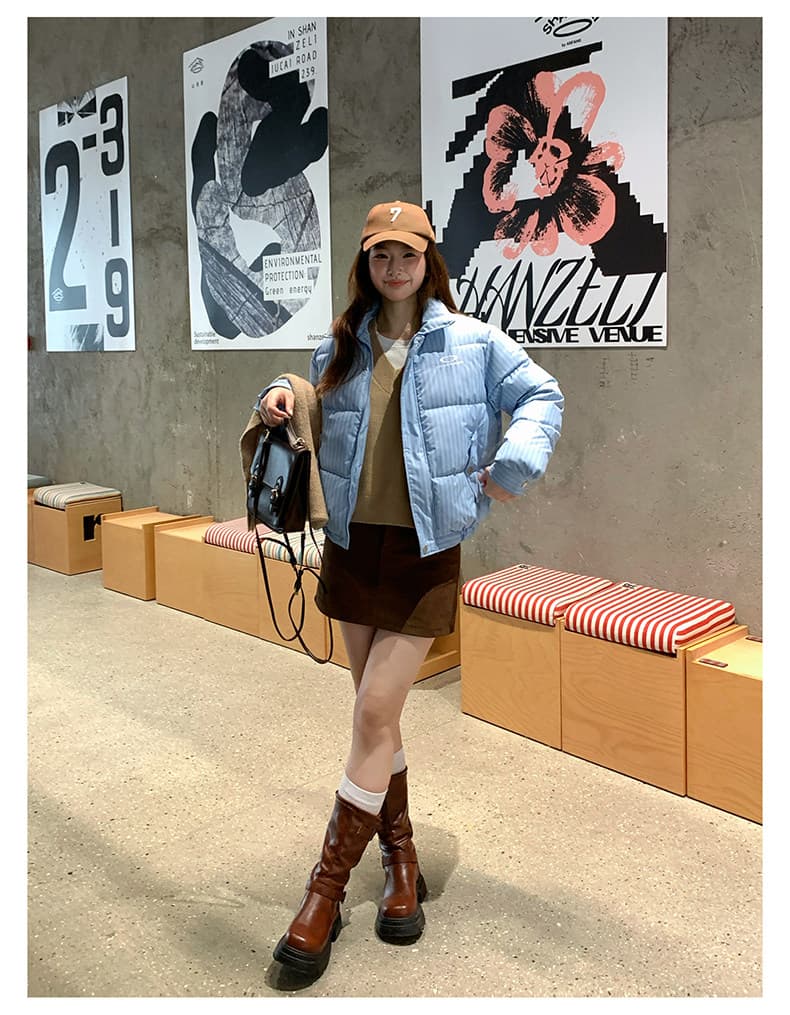 한국 스타일 루즈핏 캐주얼 아래 면화 의류 여성 겨울 아메리칸 레트로 면 옷 재킷 작은 대중 슬림해 보이는 다용도 패딩 재킷 상세 이미지 38