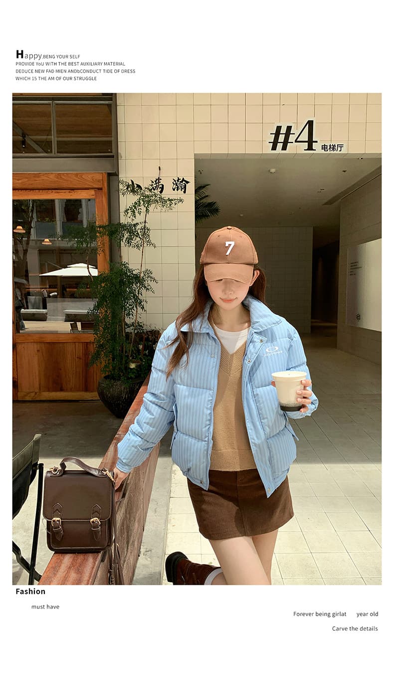 한국 스타일 루즈핏 캐주얼 아래 면화 의류 여성 겨울 아메리칸 레트로 면 옷 재킷 작은 대중 슬림해 보이는 다용도 패딩 재킷 상세 이미지 39