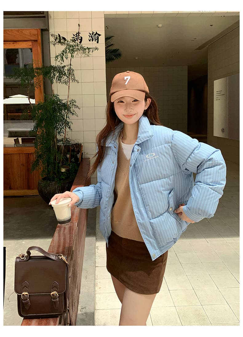 한국 스타일 루즈핏 캐주얼 아래 면화 의류 여성 겨울 아메리칸 레트로 면 옷 재킷 작은 대중 슬림해 보이는 다용도 패딩 재킷 상세 이미지 40