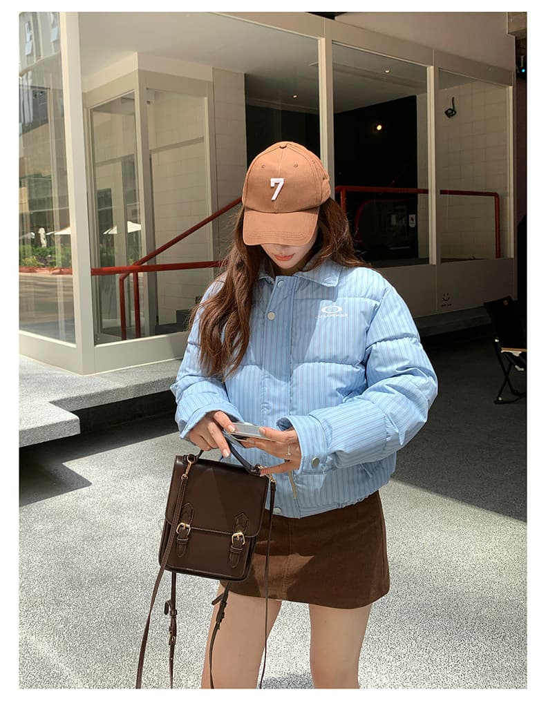 한국 스타일 루즈핏 캐주얼 아래 면화 의류 여성 겨울 아메리칸 레트로 면 옷 재킷 작은 대중 슬림해 보이는 다용도 패딩 재킷 상세 이미지 43