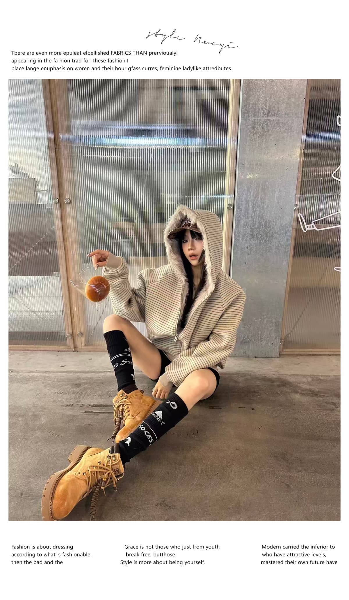스트라이프 프로필 모양 모피 칼라 두꺼운 면 옷 남자 폭발 2026 새로운 좌 산 조각 여성 코트 머저리 상세 이미지 13