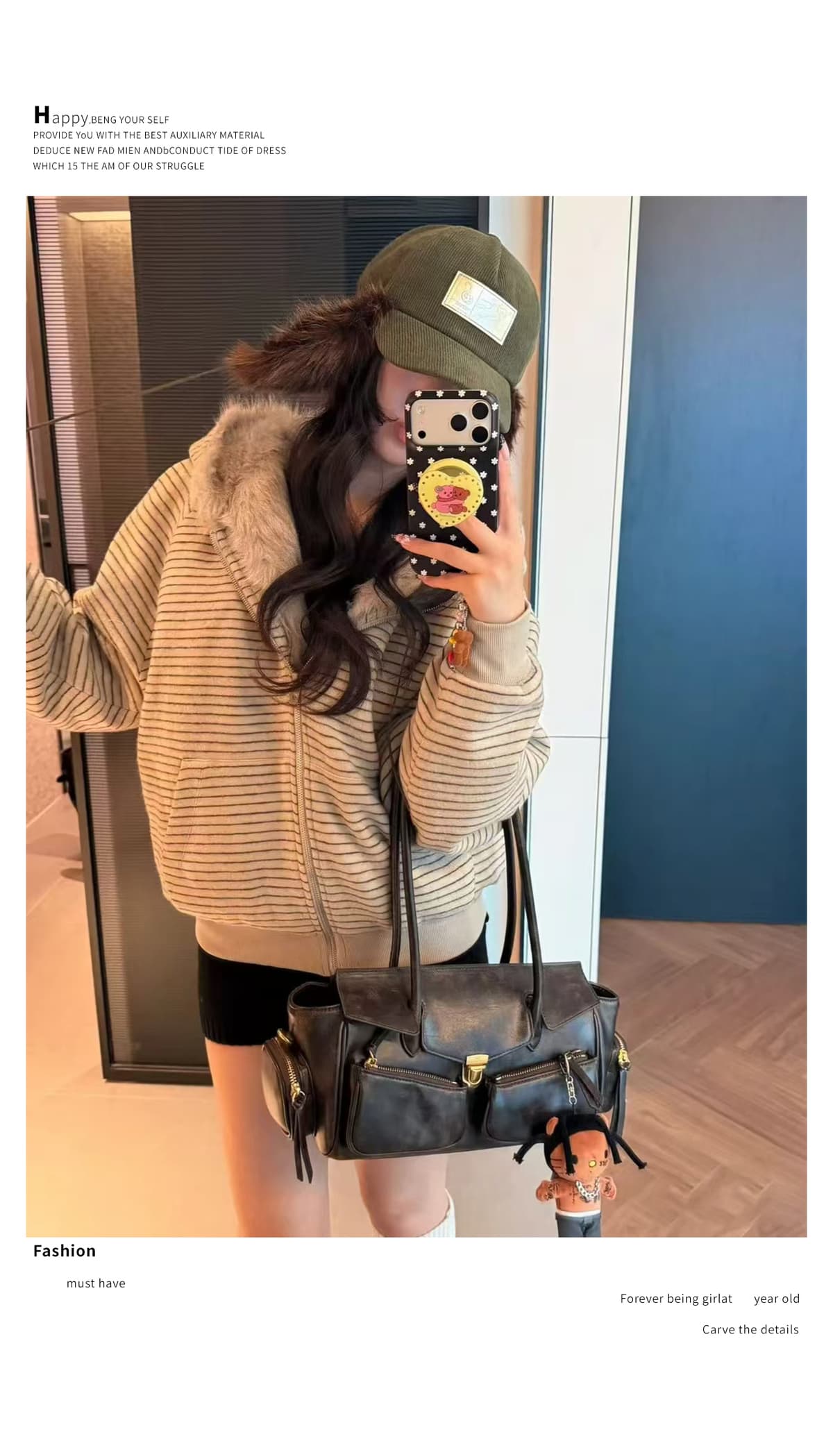 스트라이프 프로필 모양 모피 칼라 두꺼운 면 옷 남자 폭발 2026 새로운 좌 산 조각 여성 코트 머저리 상세 이미지 16