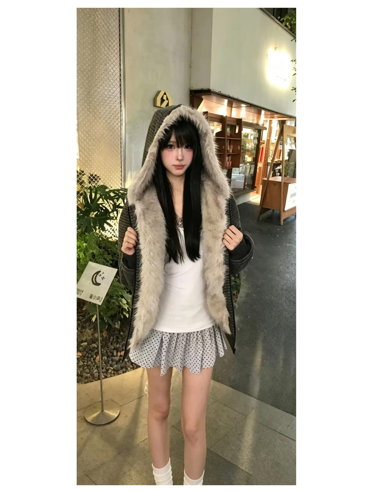 스트라이프 프로필 모양 모피 칼라 두꺼운 면 옷 남자 폭발 2026 새로운 좌 산 조각 여성 코트 머저리 상세 이미지 23