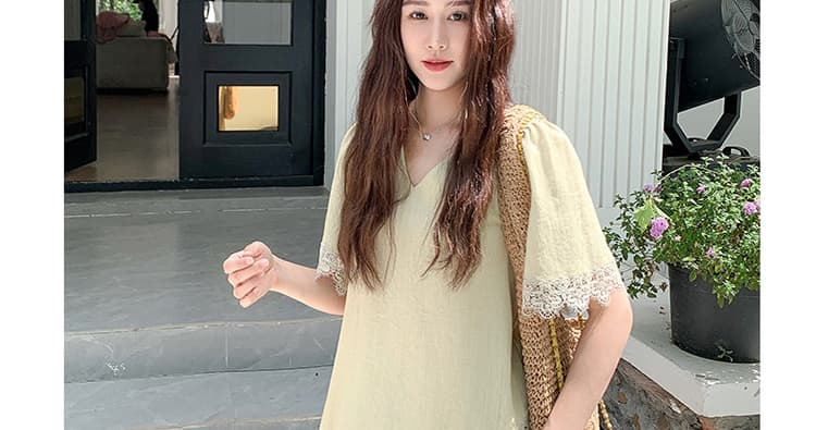 실사 임산부 2026 새로운 투피스 세트 레이스 조각 맨위 반신 치마 세트 여성 여름 상세 이미지 52
