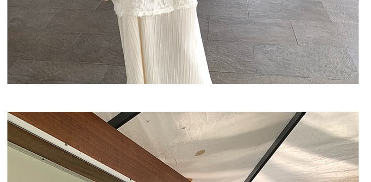 임산부 쉬폰 패치워크 여름 프랑스식 낭만주의 자카드 홀로우 아웃 우아한 드레스 상세 이미지 33