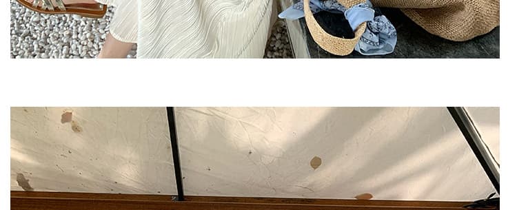 임산부 쉬폰 패치워크 여름 프랑스식 낭만주의 자카드 홀로우 아웃 우아한 드레스 상세 이미지 38