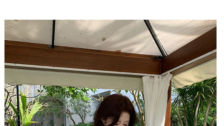 임산부 쉬폰 패치워크 여름 프랑스식 낭만주의 자카드 홀로우 아웃 우아한 드레스 상세 이미지 45
