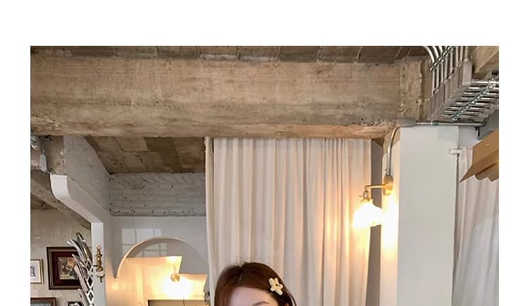 선물 물품 여름 새로운 질감 섹션 3 차원 장미 엠보싱 무거운 작업 거품 소매 라운드 넥 작은 셔츠 반신 치마 세트 상세 이미지 19