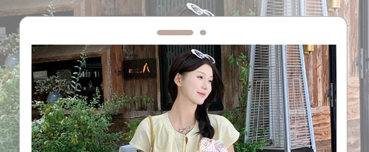 임산부 작은 키 세트 연령 감소 작은 청신 부주의 한 소매 셔츠 반바지 투피스 슈트 상세 이미지 1