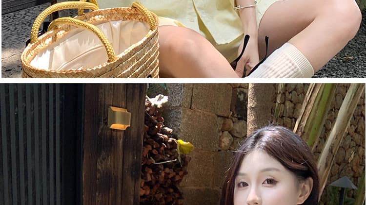 임산부 작은 키 세트 연령 감소 작은 청신 부주의 한 소매 셔츠 반바지 투피스 슈트 상세 이미지 40